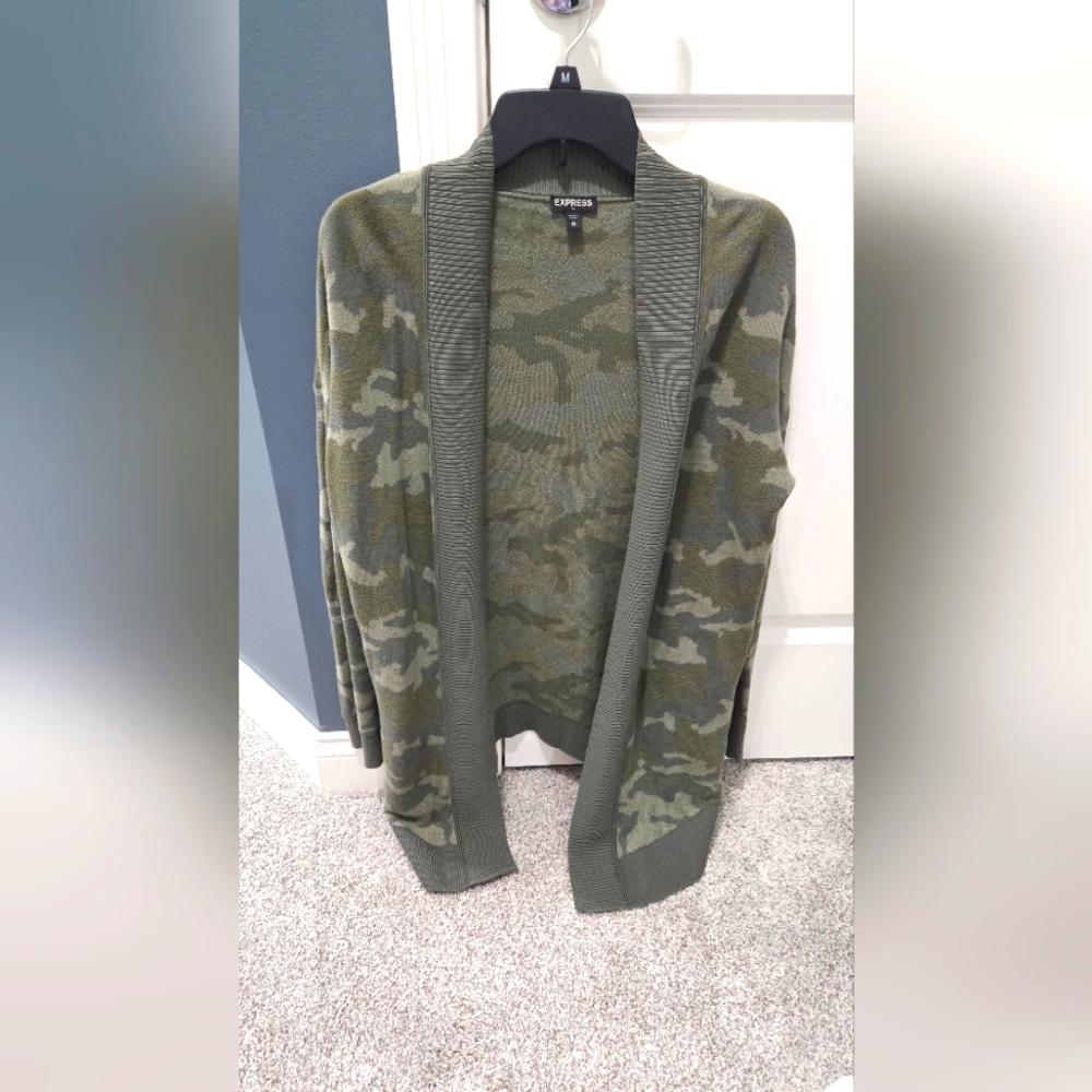 Express Knit Camouflage Cardigan - Size XS
